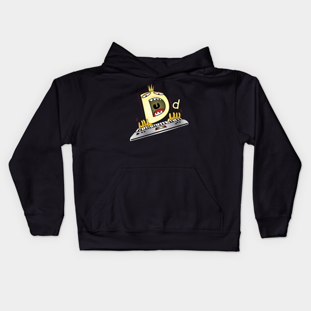 Funny Alphabet Lore Letter D Kids Hoodie by ArticArtac